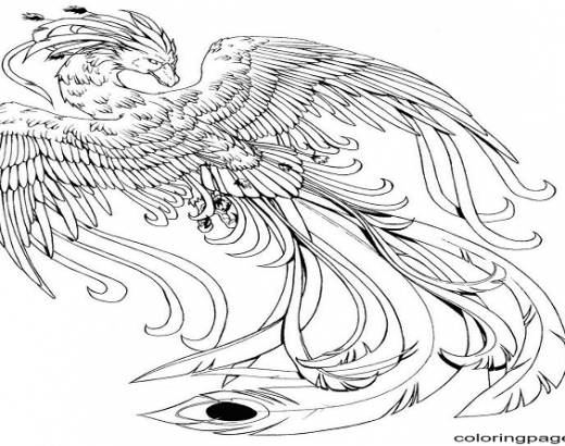 Printable Phoenix coloring sheets